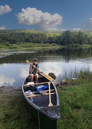 2023, September 6 - Cheryl in the Canoe at Lake Eden