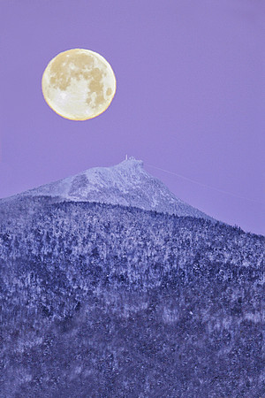 Jay Peak and Moon, Vermont